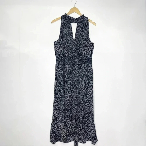 Michael Kors Cheetah-Print Smocked-Neck Sleeveless Dress Size XL NWT - Picture 5 of 7